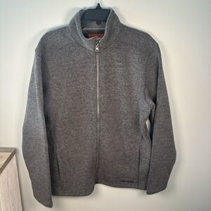 EUC Merrell Big Sky JackWool Blend Full Zip Gray Mens Size Medium
